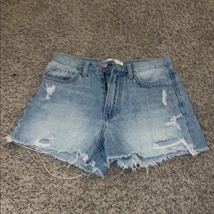 Just Black Blue Distressed Jean Shorts